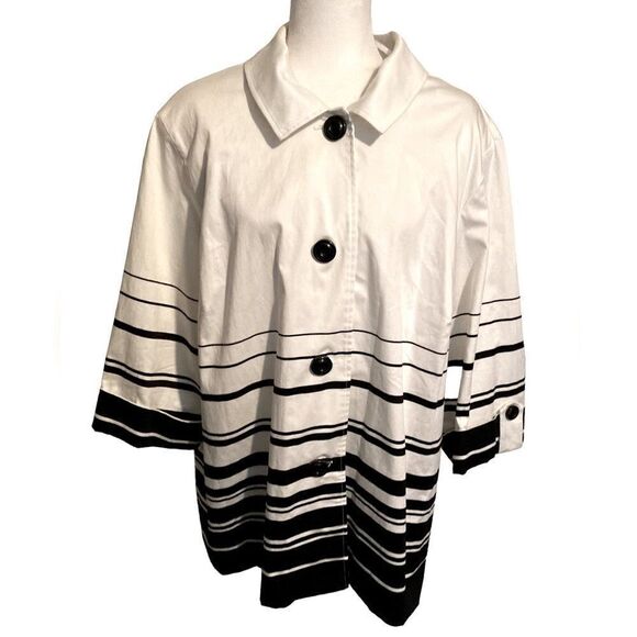 Maggie Barnes White & Black Jacket 2X - Picture 1 of 8